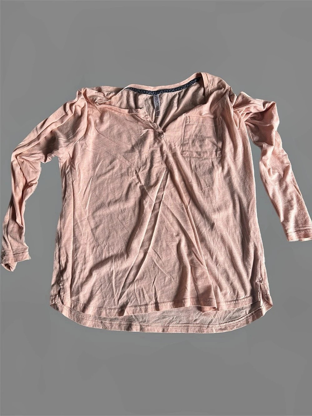 Long Sleeve Tee in Pink XXL